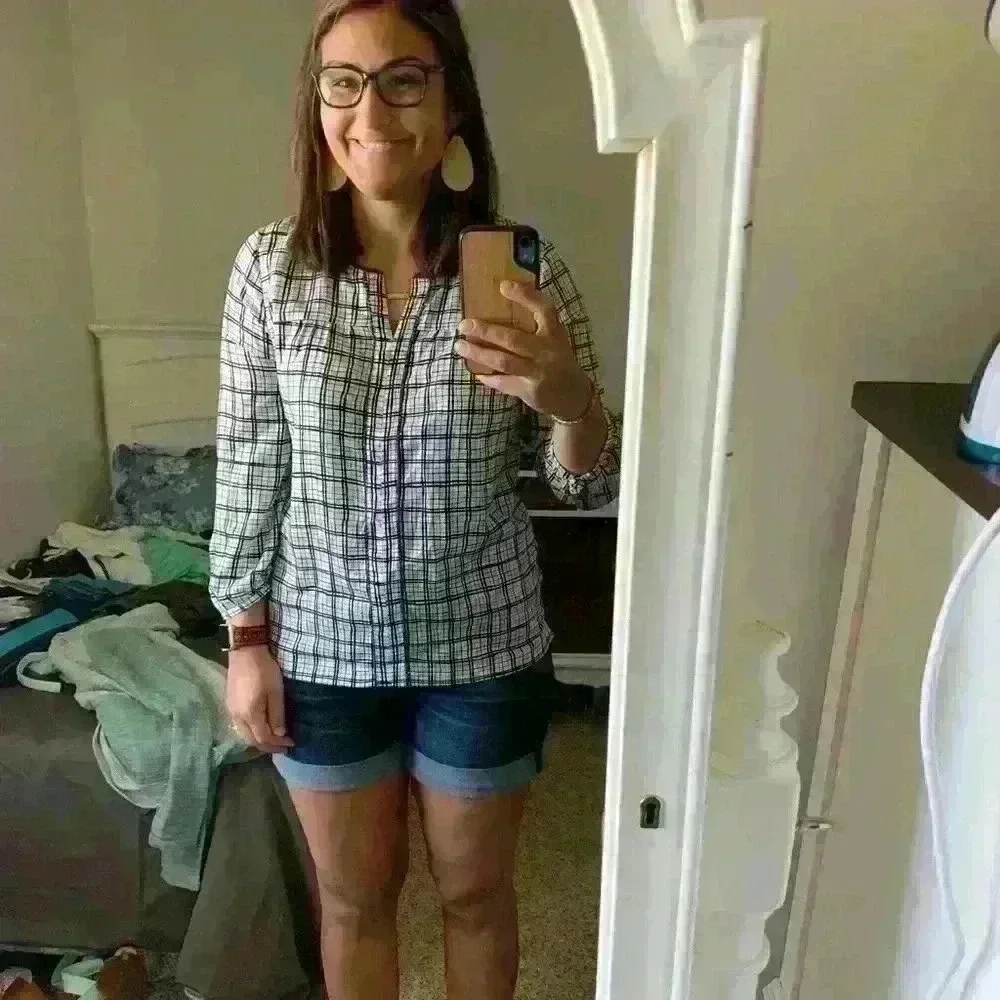 JCrew Blouse with cute trim